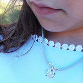 VIRGEN DE FÁTIMA - collar personalizable medalla plata 12mm